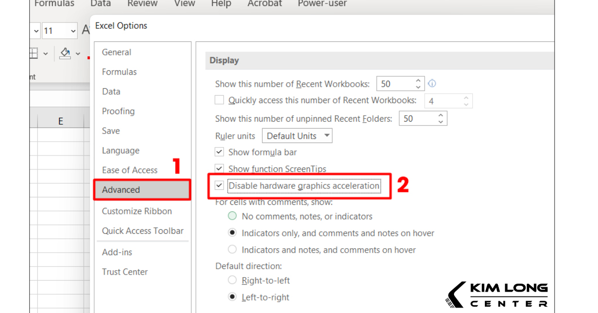Excel bị trang trắng
